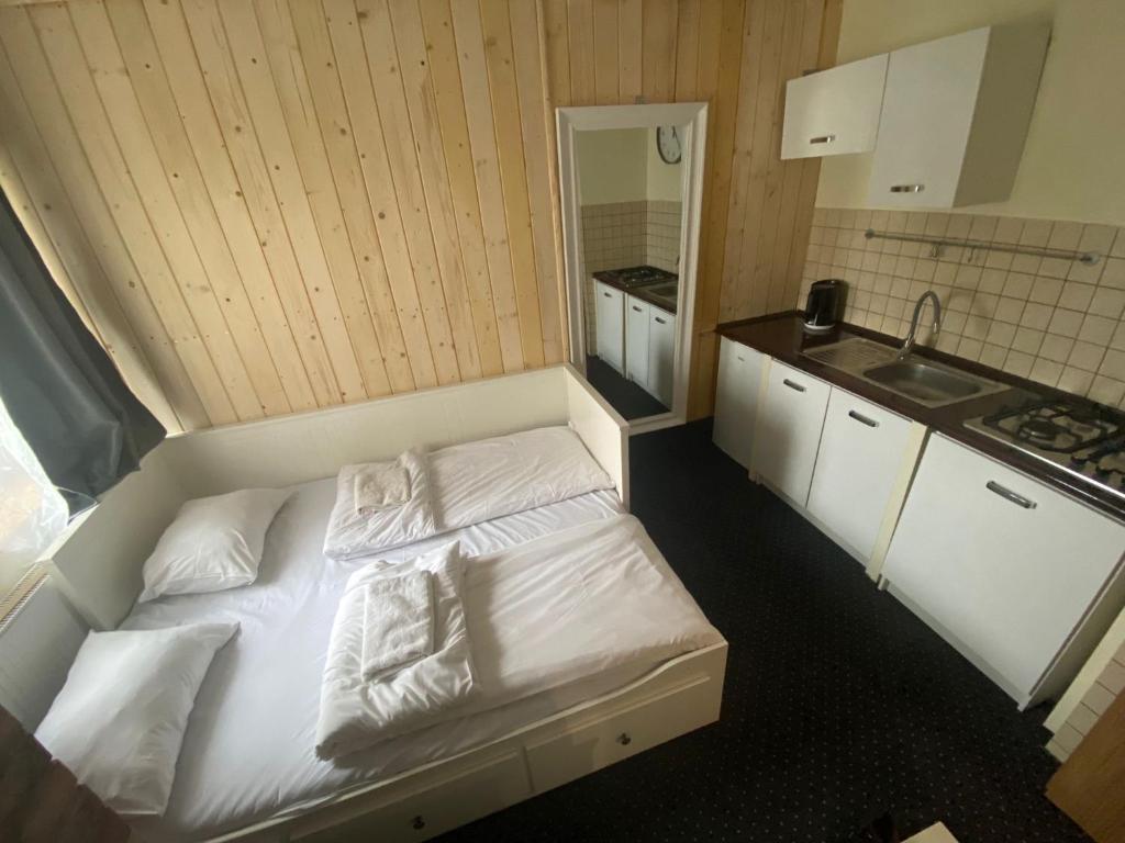 Kuchyň nebo kuchyňský kout v ubytování Noclegi AirportPark