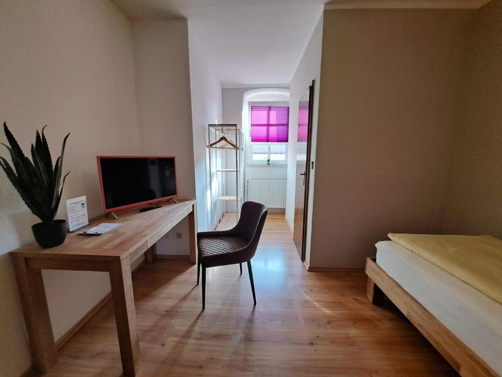 TV a/nebo společenská místnost v ubytování Hotel zum Hirsch