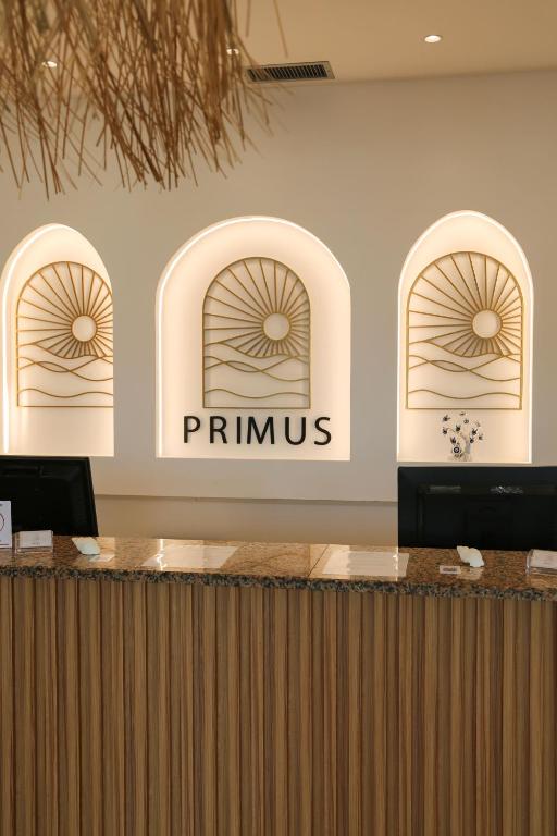Certifikát, hodnocení, plakát nebo jiný dokument vystavený v ubytování Primus Hotel