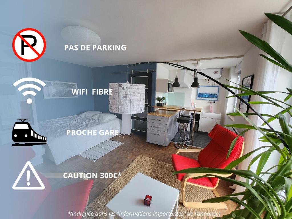 Posedenie v ubytovaní Le Seattle - Studio cosy avec wifi