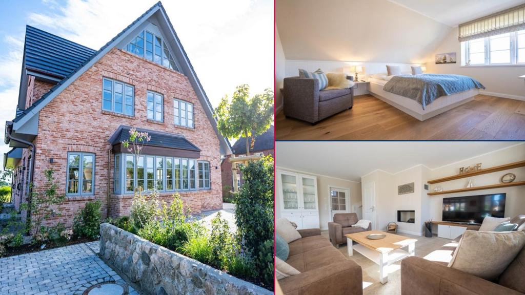 Χώρος καθιστικού στο Nordseehaus Föhr Hausteil 2