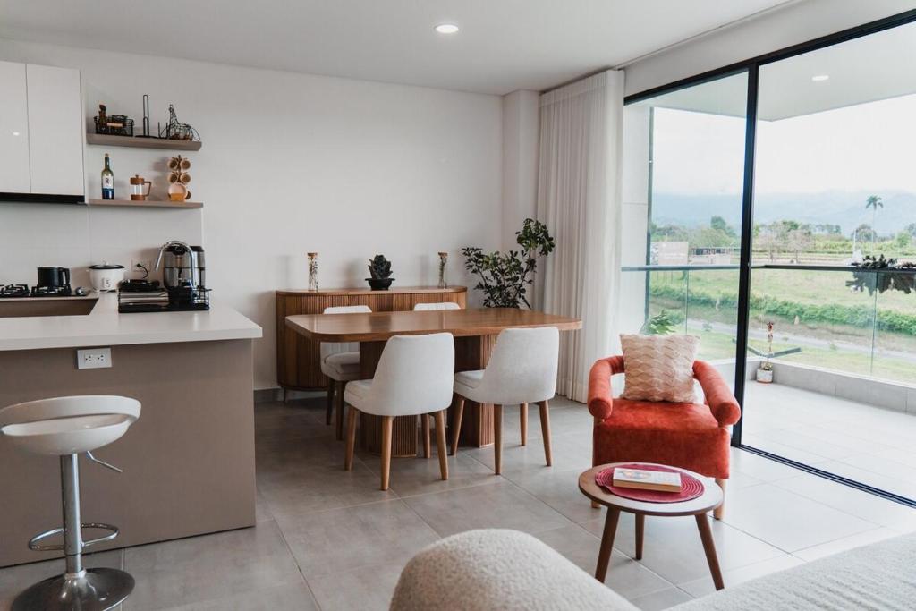 Η κουζίνα ή μικρή κουζίνα στο Cocora Real