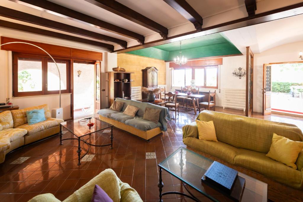 Posezení v ubytování Casa del carrubo