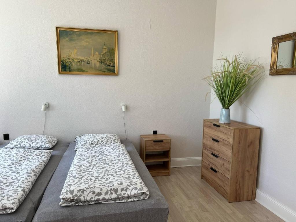 Postel nebo postele na pokoji v ubytování Hohenwarte