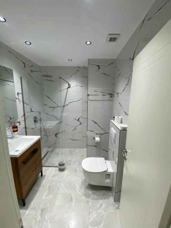 Koupelna v ubytování IRINI boutique rooms!!!