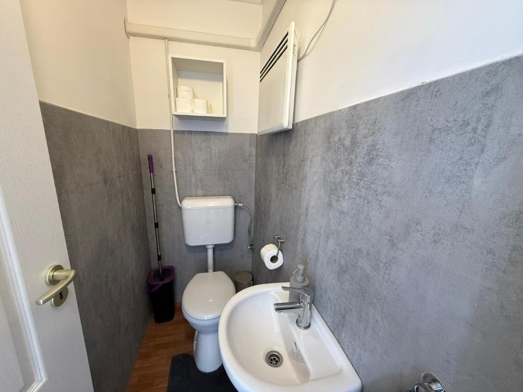 Koupelna v ubytování Corte Apartman