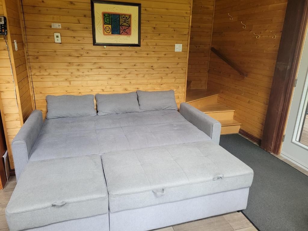 Postel nebo postele na pokoji v ubytování Spa Nature Estrie