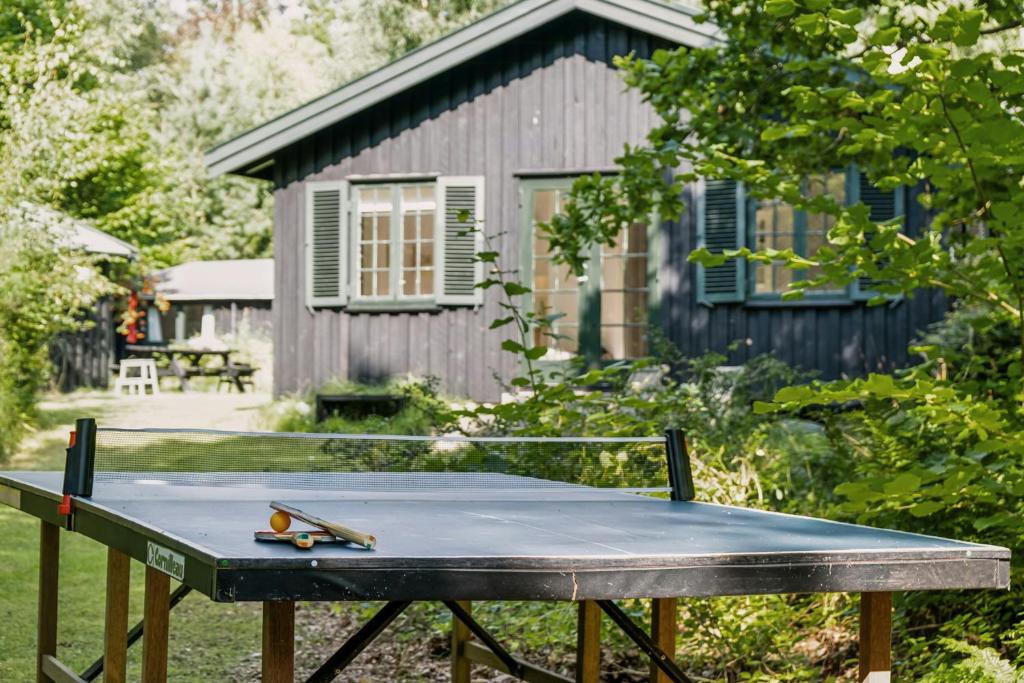Stolní tenis v ubytování Summer House With Large Nature Plot In Rørvig nebo okolí