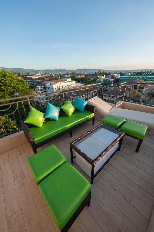 Posezení v ubytování Lime Hotel Boracay