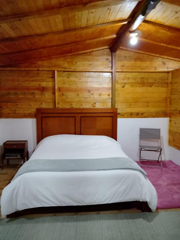 Postel nebo postele na pokoji v ubytování CABAÑAS ALASKA