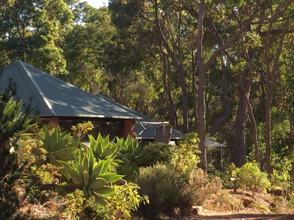 a house in the woods with trees and plants at Dunsborough Ridge Retreat in Dunsborough