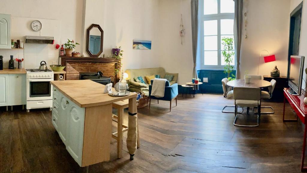 Kuchyň nebo kuchyňský kout v ubytování Appartement ancien