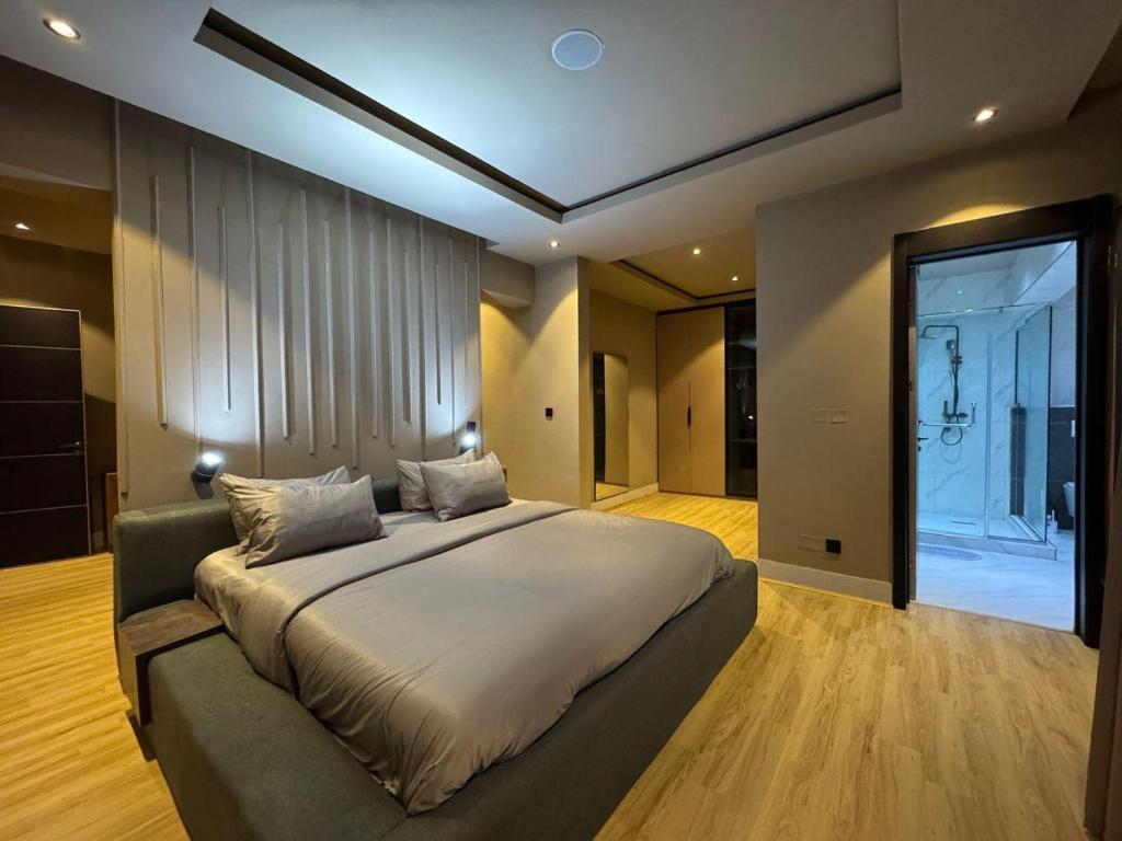 Postel nebo postele na pokoji v ubytování Penthouse