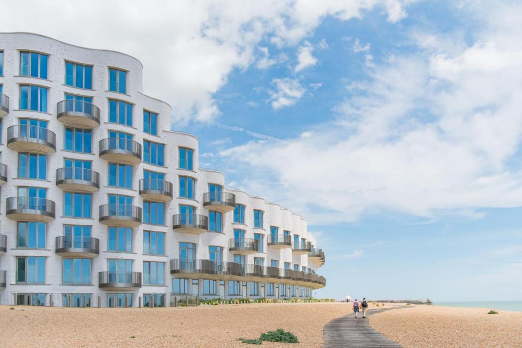 a rendering of a hotel on the beach at The Perch at Shoreline in Folkestone