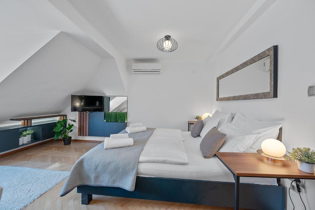 Postel nebo postele na pokoji v ubytování D&G Apartments Zagreb