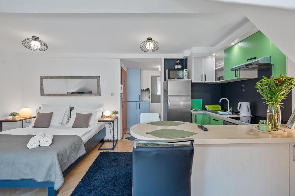 Kuchyň nebo kuchyňský kout v ubytování D&G Apartments Zagreb