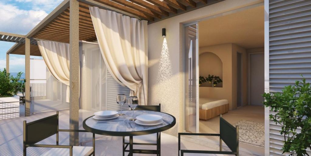 Balkón nebo terasa v ubytování Arya Hotel