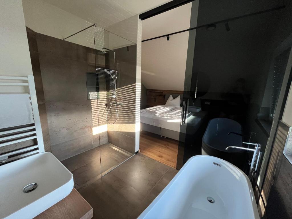 Koupelna v ubytování Villa Turnersee