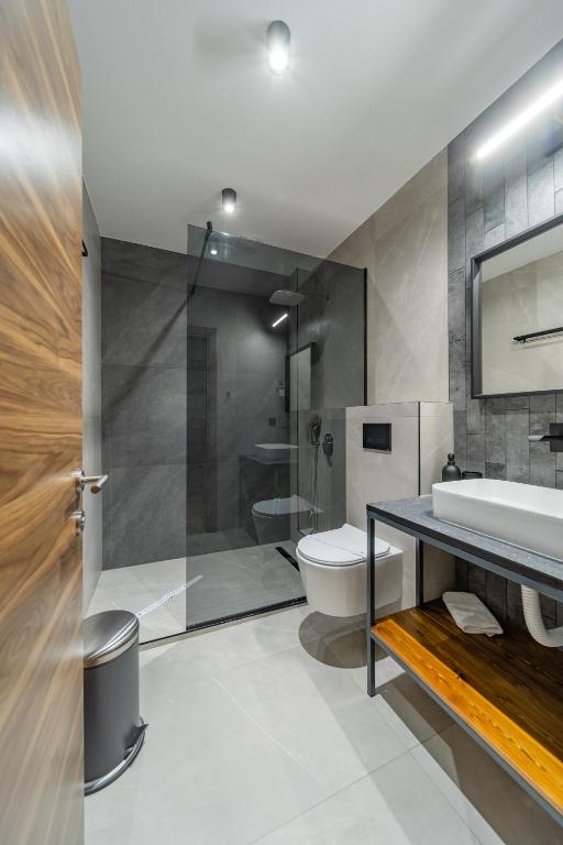 Koupelna v ubytování Hotel Garni VIZURA Sport
