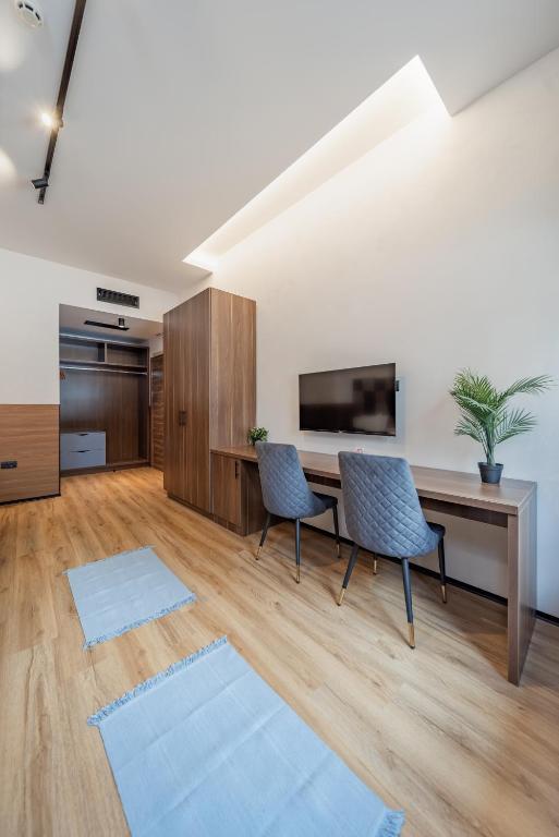 Kuchyň nebo kuchyňský kout v ubytování Hotel Garni VIZURA Sport