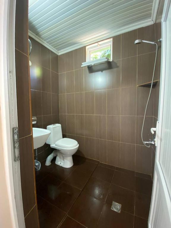 Koupelna v ubytování Guest House Deme