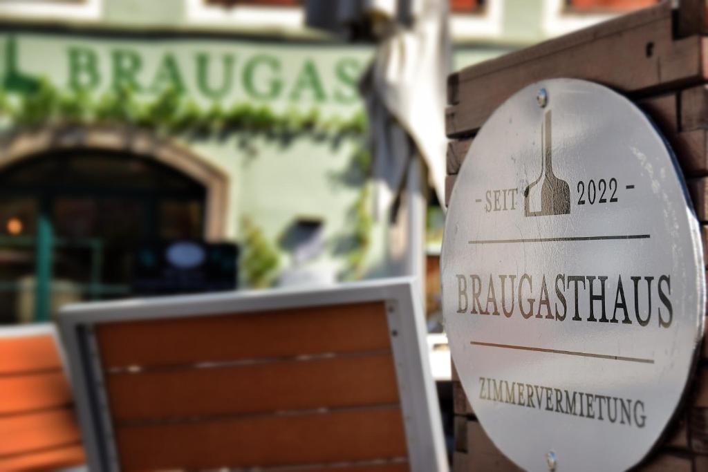 Certifikát, hodnocení, plakát nebo jiný dokument vystavený v ubytování Braugasthaus