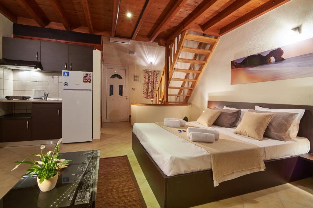 Kuchyň nebo kuchyňský kout v ubytování Caretta Village