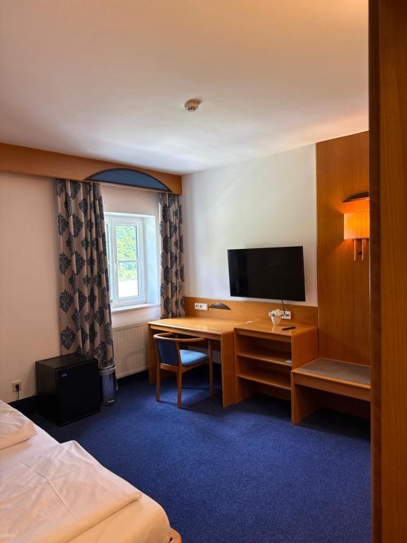 TV a/nebo společenská místnost v ubytování Hotel Goldenes Schiff