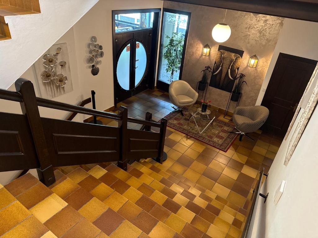 Posezení v ubytování Hotel Goldenes Schiff