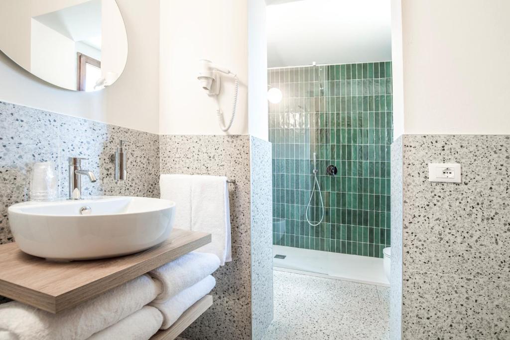 Koupelna v ubytování Hotel Astoria