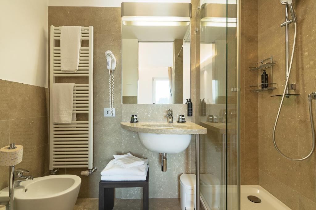 Koupelna v ubytování Hotel Pineta