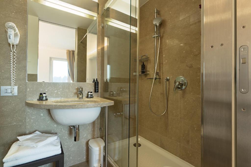 Koupelna v ubytování Hotel Pineta