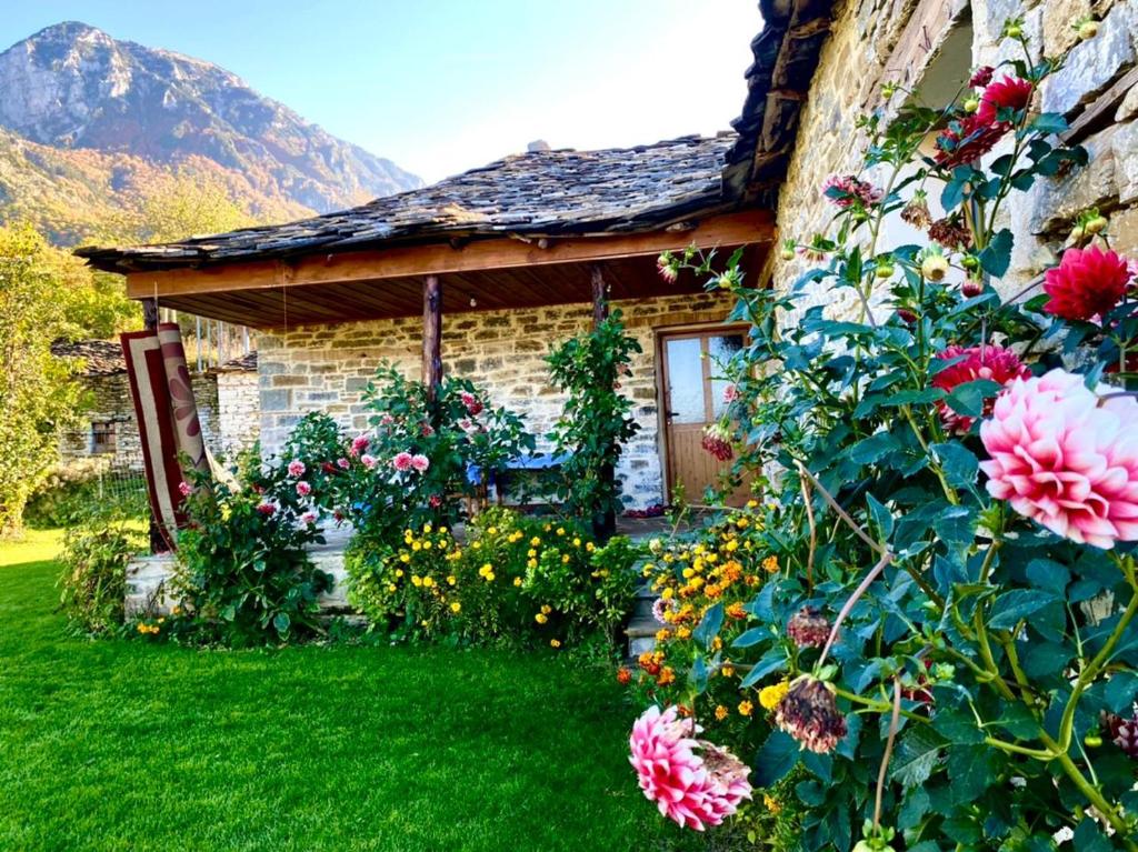 Zahrada ubytování Guest House Qafe Dardha - Tomorr National Park