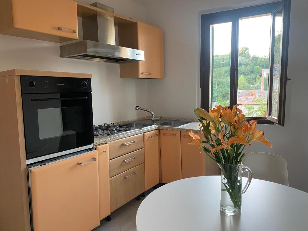 Kuchyň nebo kuchyňský kout v ubytování Penthouse apartment