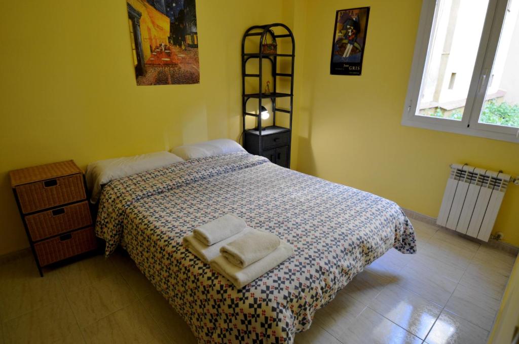 Postel nebo postele na pokoji v ubytování StopinFlat