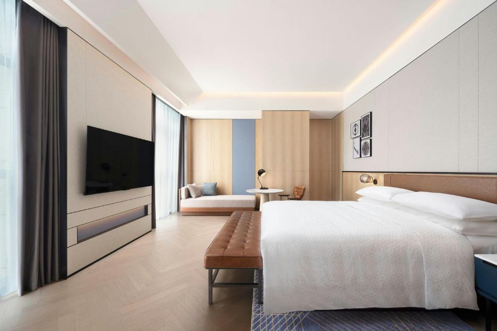 TV a/nebo společenská místnost v ubytování Four Points by Sheraton Suzhou Gusu