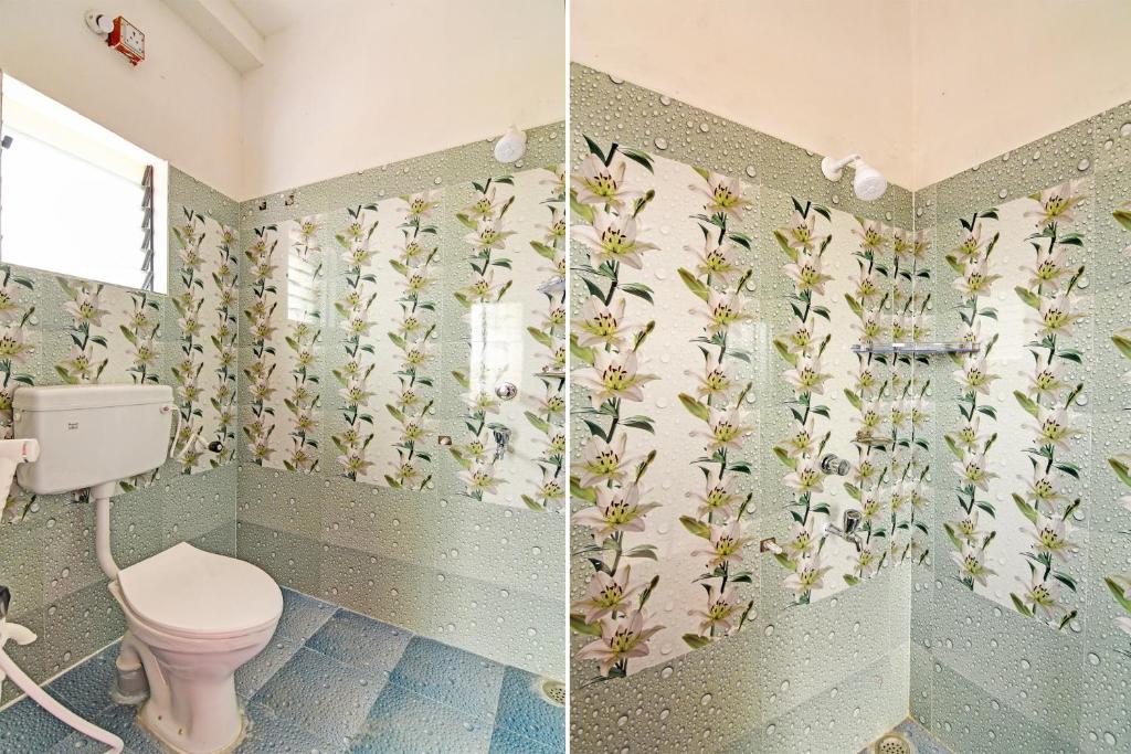 Koupelna v ubytování Hotel O MAA BHUASUNI RESIDENCY