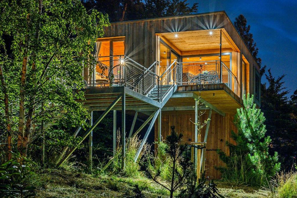 Zahrada ubytování Treetop House Near Mount Brocken