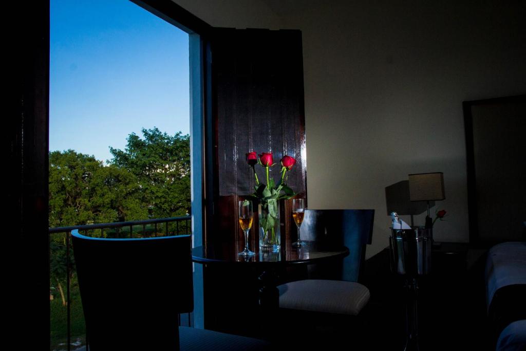 Balkón nebo terasa v ubytování Hotel Hacienda de Izamal