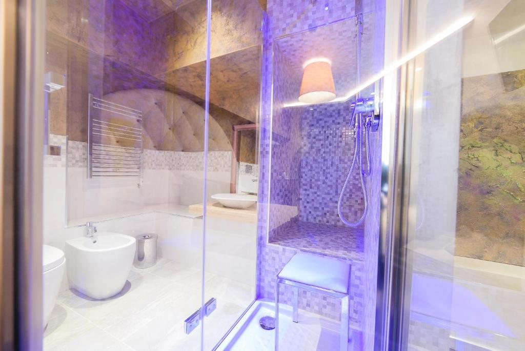 Koupelna v ubytování Hotel Vespasiano