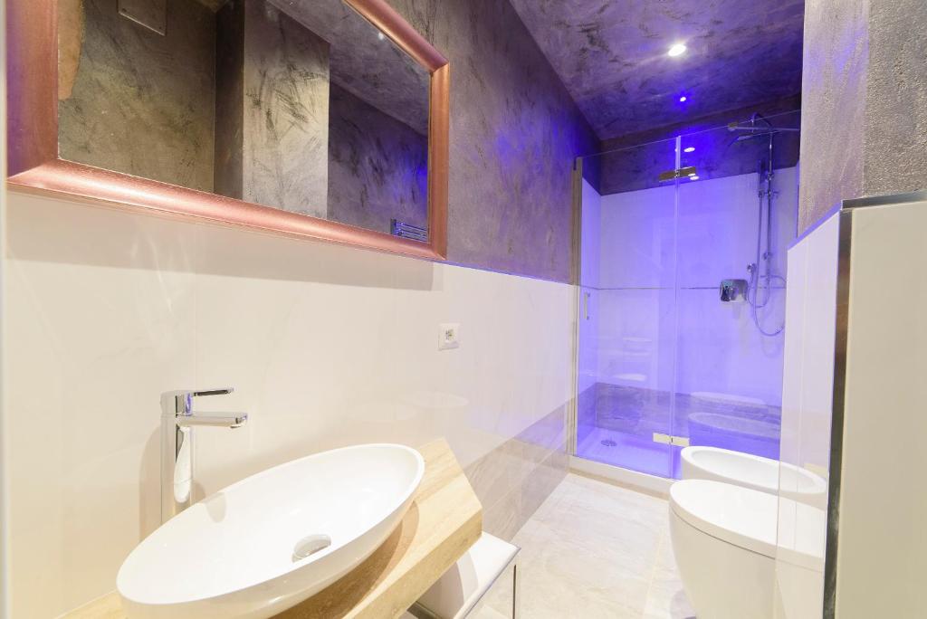 Koupelna v ubytování Hotel Vespasiano