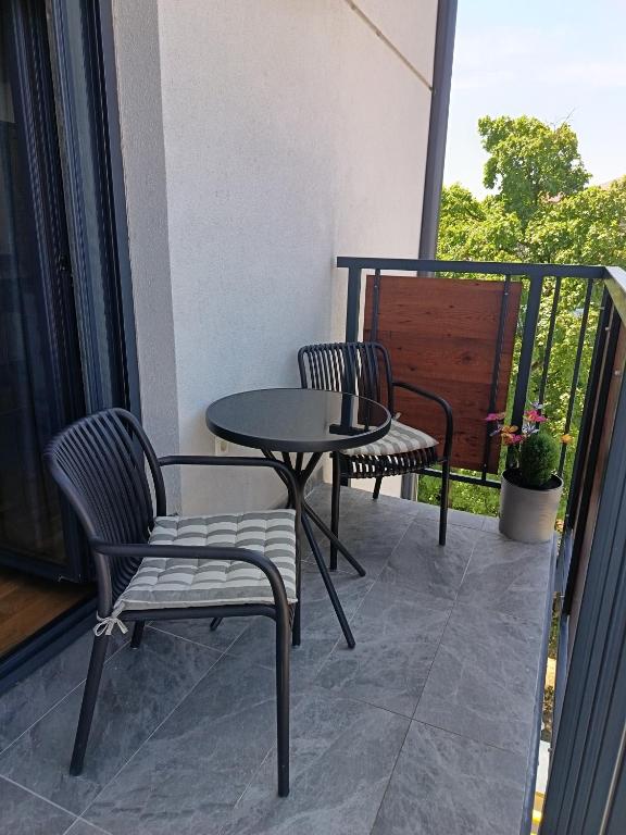 Balkón nebo terasa v ubytování Orca Apartman