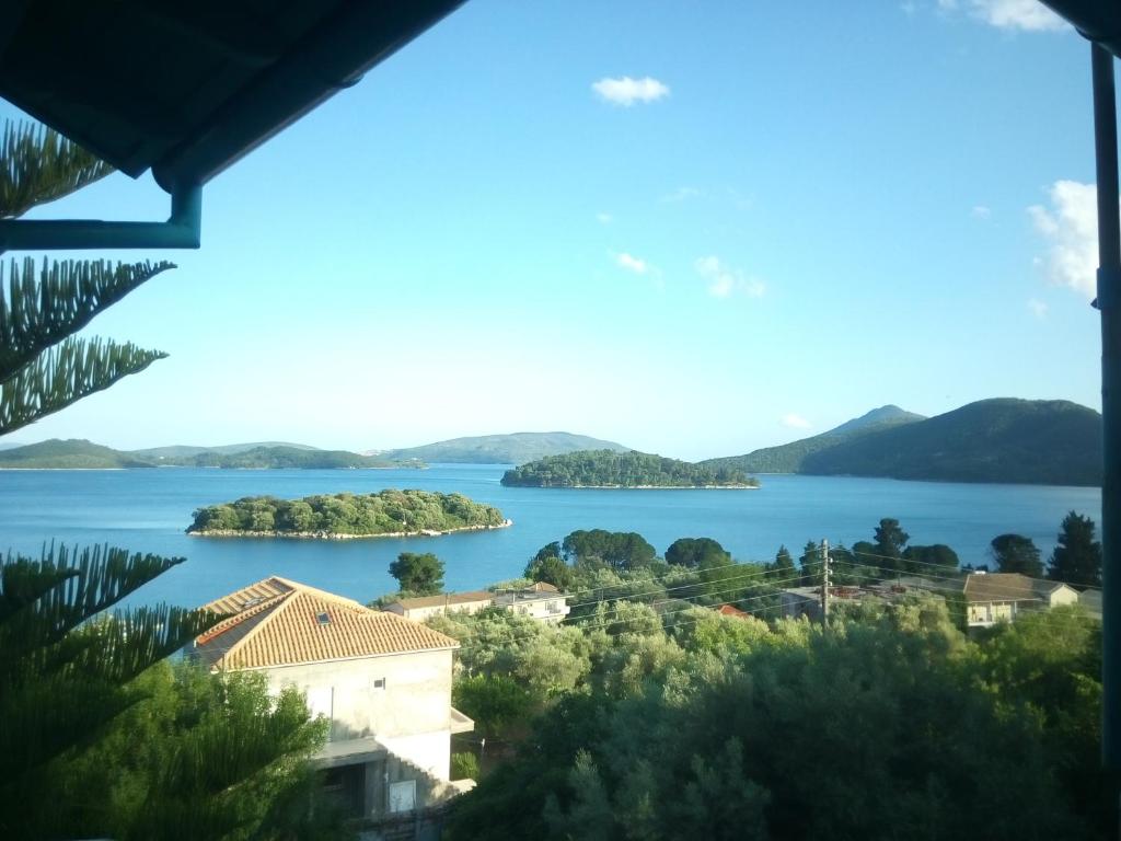 a view of the lake from a house at Bella Vista in Nydri