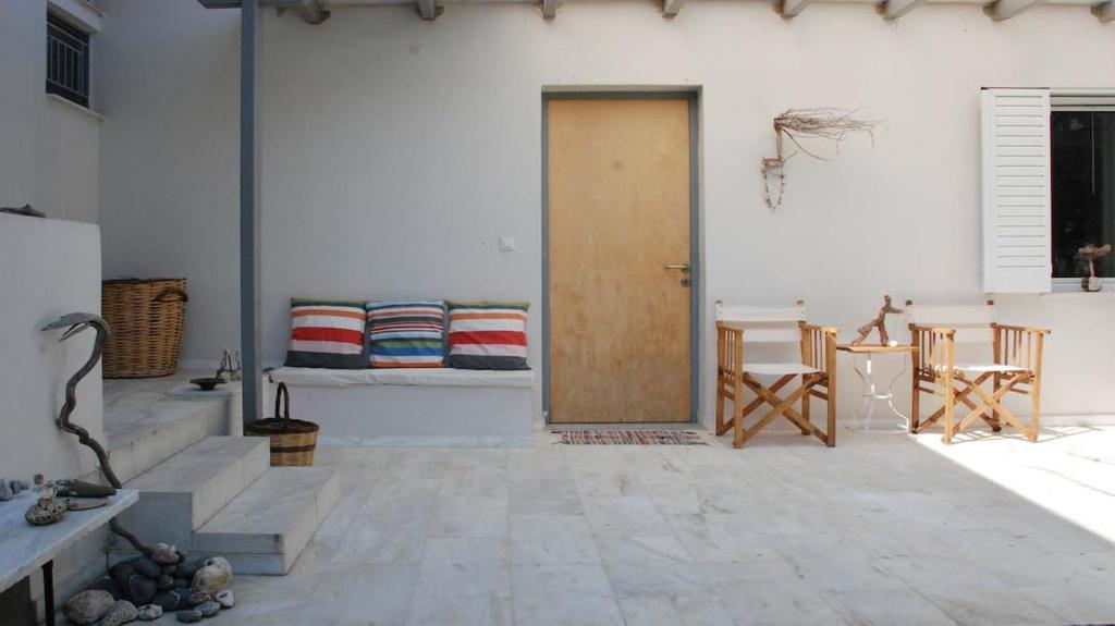 Χώρος καθιστικού στο Vila Thimari A House in olive grove