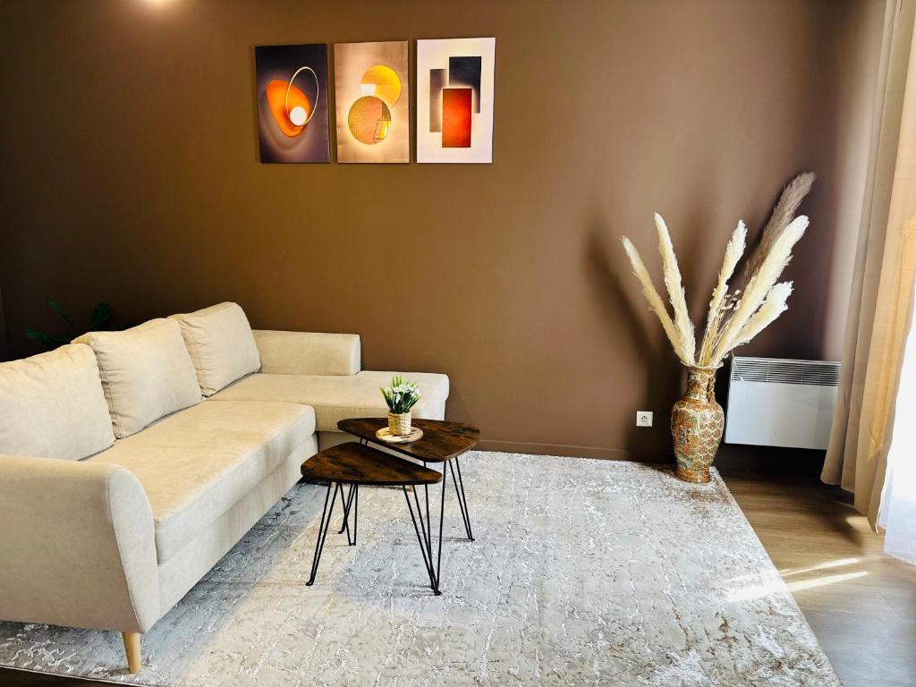 Χώρος καθιστικού στο Appartement de la Gare