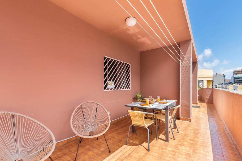 Balkón alebo terasa v ubytovaní Penthouse Parque Santa Catalina- Ruvimag