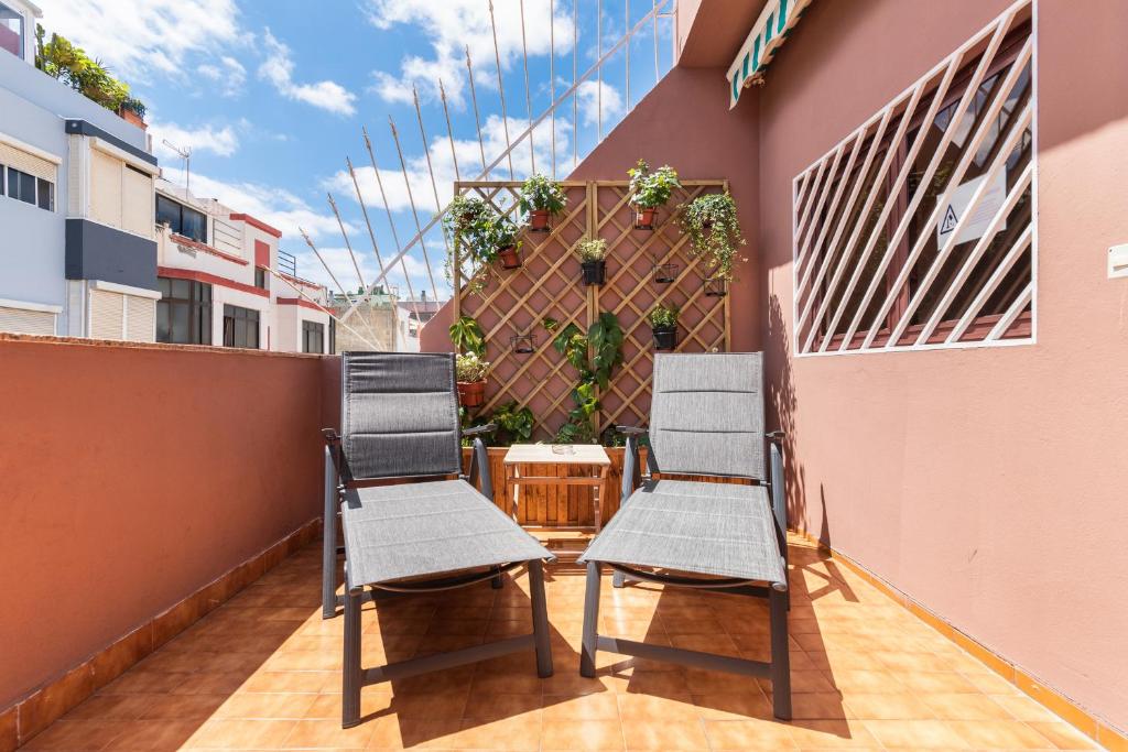 Balkón alebo terasa v ubytovaní Penthouse Parque Santa Catalina- Ruvimag