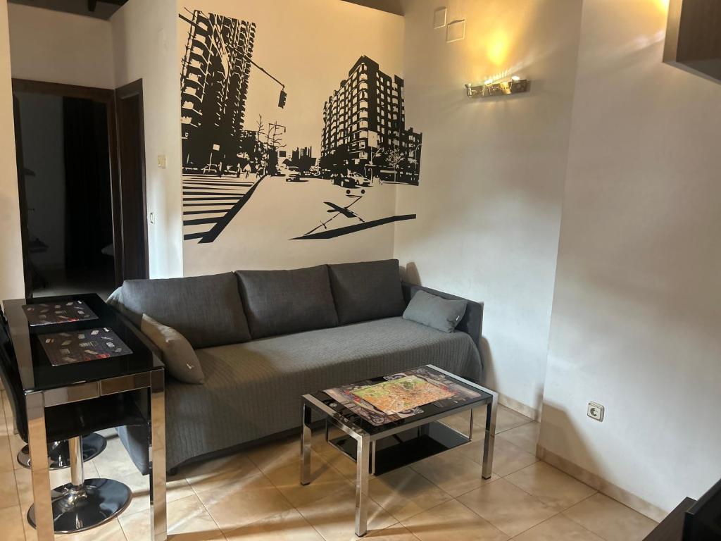Posezení v ubytování Loft wifi Centro espectacular terraza con todos los servicios