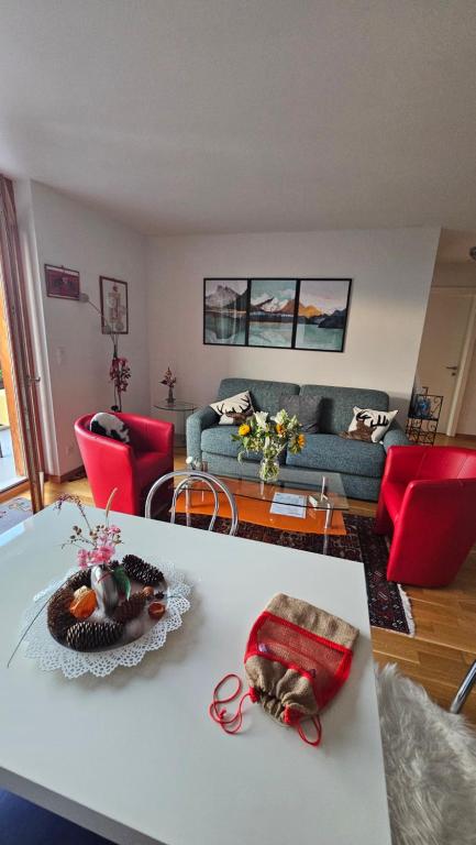 Posezení v ubytování Appartement meublé à louer à Nax