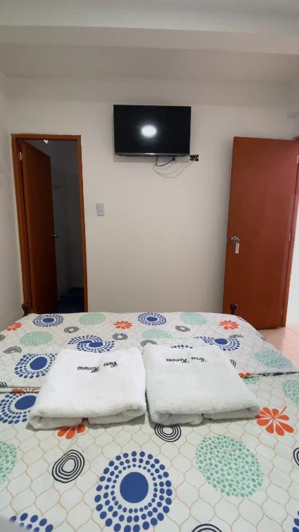 Letto o letti in una camera di Casa Hemma